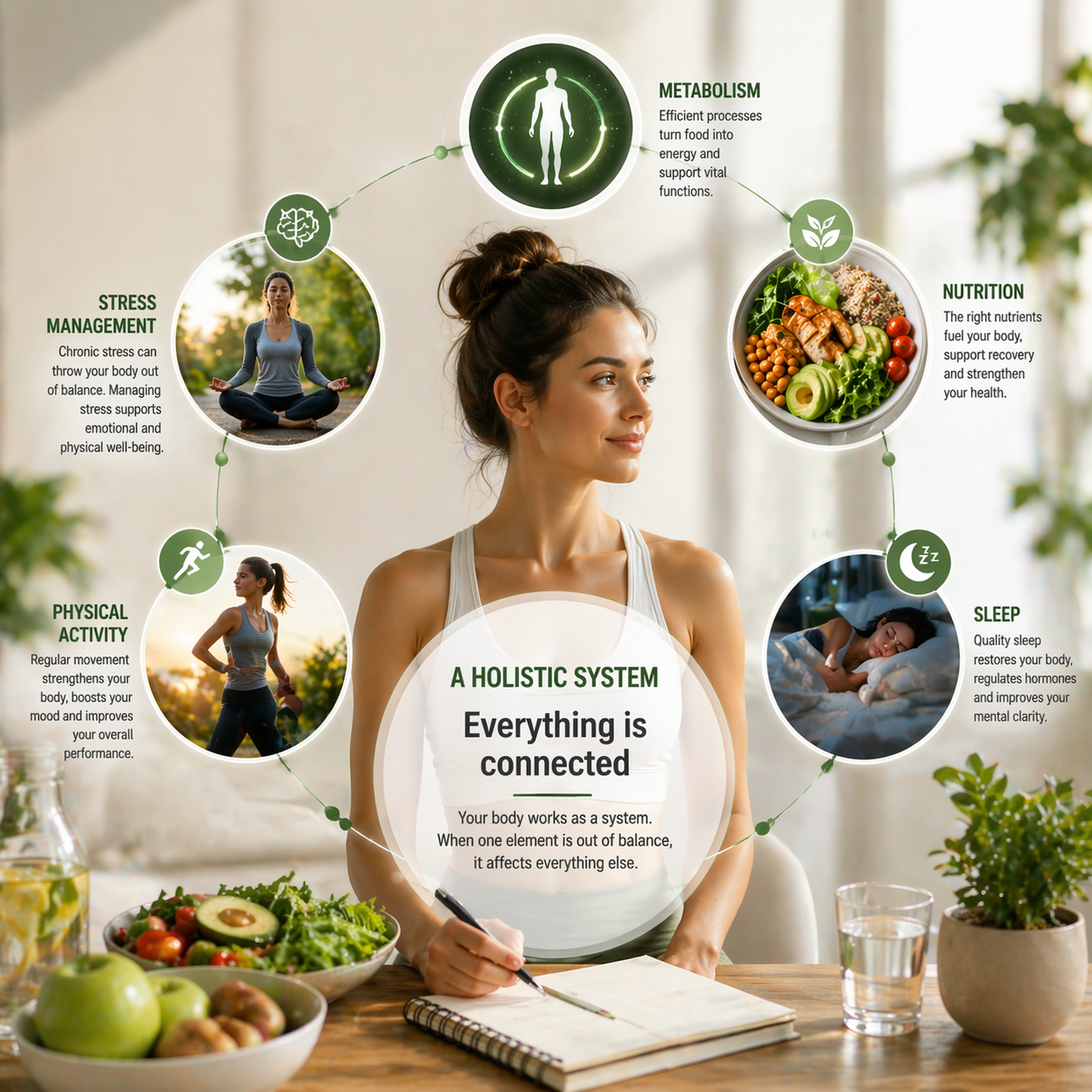 Individual health analysis and nutrition system
